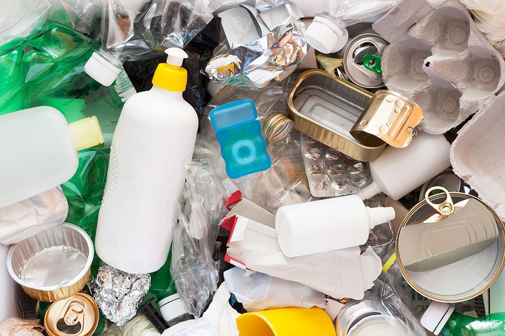 Types of garbage that can be recycled in the commingle recycling waste stream